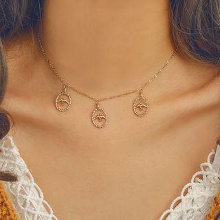 Alloy Bird Pendant Necklace 1 Pc - Gold - One Size