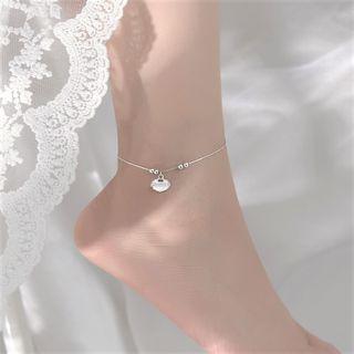 Lock Pendant Sterling Silver Anklet