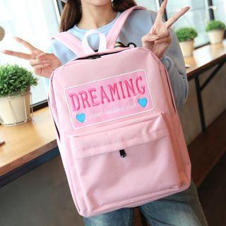Embroidered Nylon Backpack