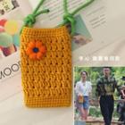 Flower Crochet Knit Crossbody Bag