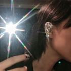 Rhinestone Alloy Earring 1 Pc - Left Ear Edition - Silver - One Size