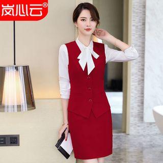 Plain Vest / Dress Pants / Skirt / Set