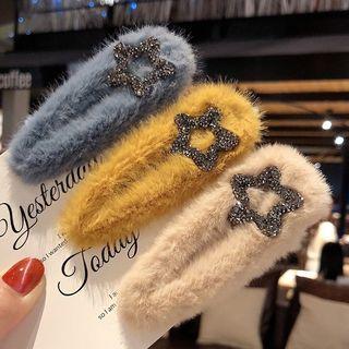 Rhinestone Star Chenille Hair Clip