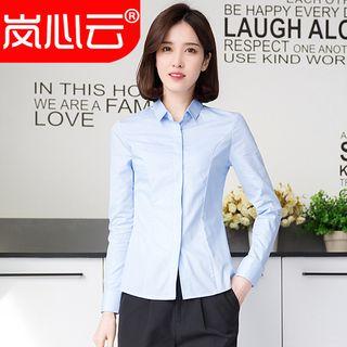 Plain Shirt / Cropped Dress Pants / Set