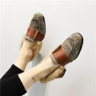Chunky-heel Patterned Loafers