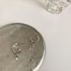 Alloy Lock Dangle Earring 1 Pair - Silver Stud - Silver - One Size