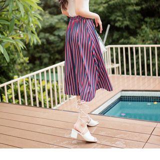Contrast Waist Skirt