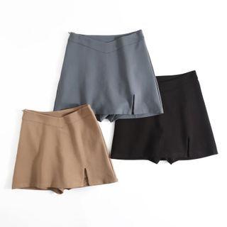 High Waist Mini Pencil Skort