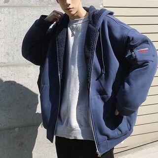 Embroidered Fleece-lined Hood Jacket
