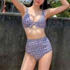 Checked High-waist Bikini