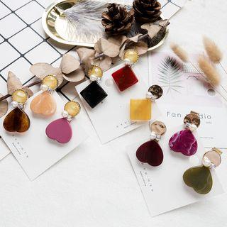 Faux Pearl Heart / Square Hair Clip (various Designs)