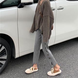 Buttoned Cropped Pants