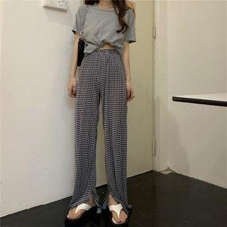 Houndstooth Sweatpants As Shown In Figure - One Size
