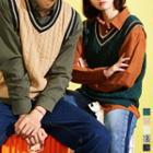 Couple Sleeveless Cable-knit Sweater