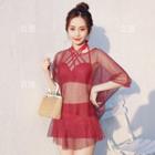 Set: Swim Top + Skirt + Cover Up