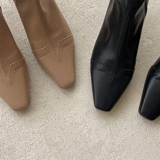 Flared-heel Ankle Boots