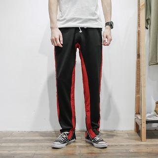 Contrast Color Panel Sweatpants