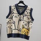 Cat Pattern Vest