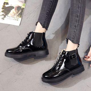 Fleece-lined Platform Short Chelsea Boots