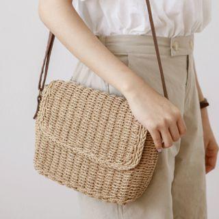 Woven Rattan Flap Cross Bag