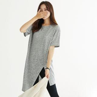 Asymmetric-hem M Lange Long T-shirt