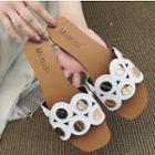 Scallop Trim Slide Sandals