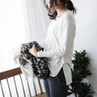 Round-neck Slit-side Top