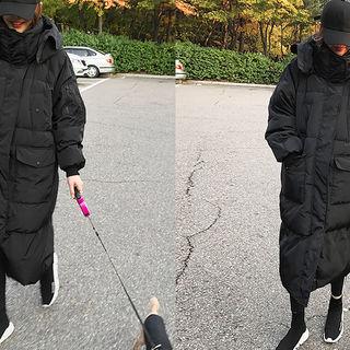 Detachable-hood Duck Down Long Padded Vest