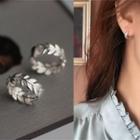 Alloy Leaf Hoop Earring As Shown In Figure - One Size