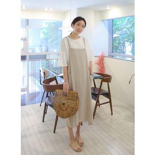 Linen Blend Maxi Jumper Dress