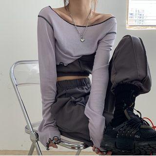 Long-sleeve T-shirt / Tube Top / Sweatpants