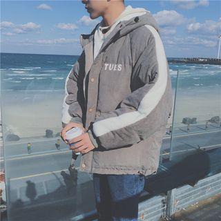 Loose-fit Color Block Hooded Padded Jacket
