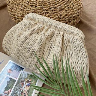 Frame Rattan Dumpling Clutch