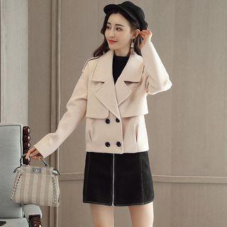 Double-breast Cropped Coat
