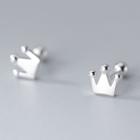 Crown Sterling Silver Earring 1 Pair - Silver - One Size