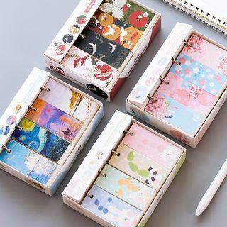 Set: Printed Small Ring Binder Notebook