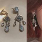 Retro Faux Crystal Fringed Earring As Shown In Figure - 1 Pair - One Size