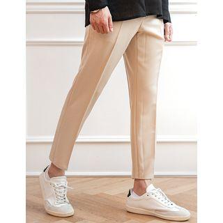 Band-waist Dropped Dress Pants