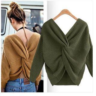 Cropped Twist Sweater