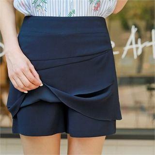 Layered A-line Mini Skort