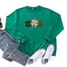 Four-leaf Clover Print Sweatshirt