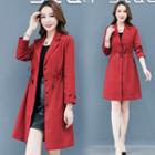 Notch Lapel A-line Single-breasted Coat