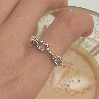 Rhinestone Ring 0978a - Crystal Lock - One Size