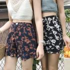 Floral Print High Waist Shorts