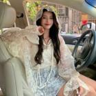 Hood Lace Top White - One Size
