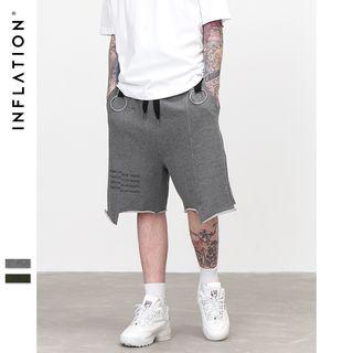 Hoop-accent Printed Shorts