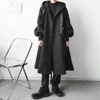 Hooded Plain Trench Coat