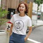 Anchor-printed Cotton T-shirt