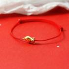 Ox Charm Bracelet Red Rope - Ox - Gold - One Size