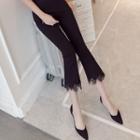 Boot-cut Lace Trim Pants